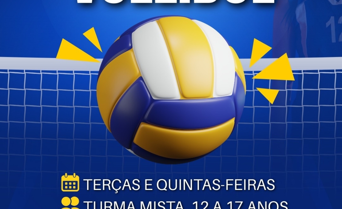 Escolinha gratuita de vôlei