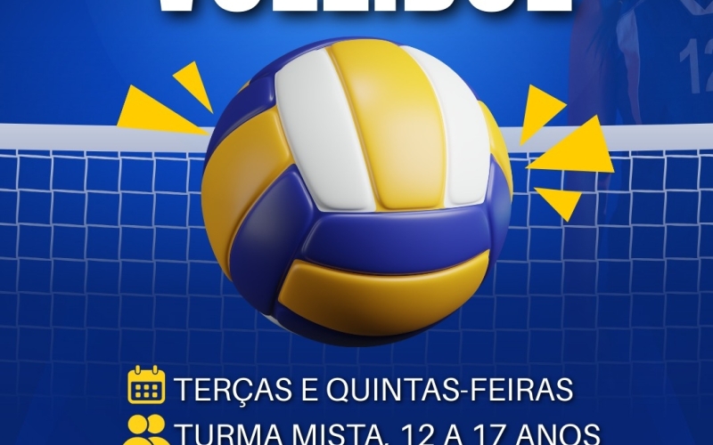 Escolinha gratuita de vôlei