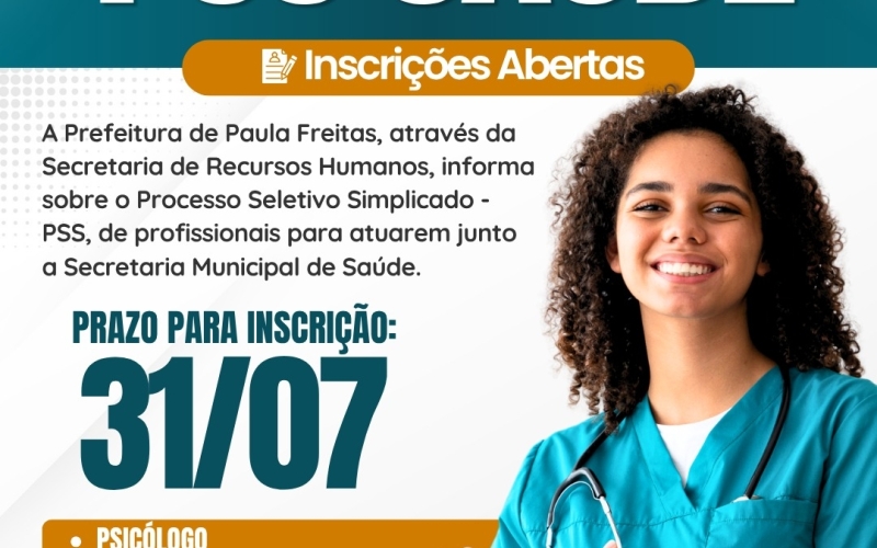 Processo Seletivo Simplificado (PSS) - Secretaria Municipal de Saúde