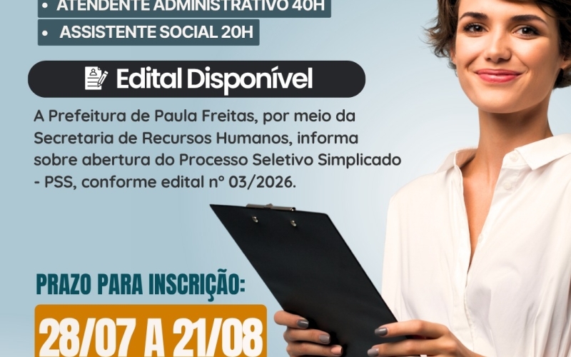 Processo Seletivo Simplificado (PSS) - edital n° 03/2026